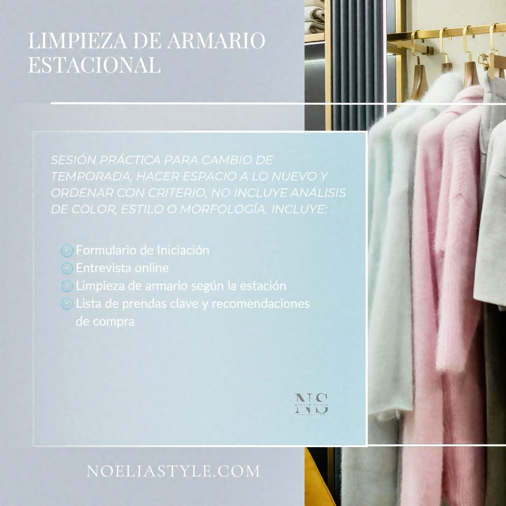 limpieza de armario estacional - asesoria de imagen noelia style