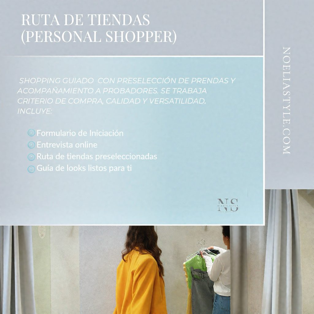 ruta de tiendas, personal shopper - asesoria de imagen personal noelia style